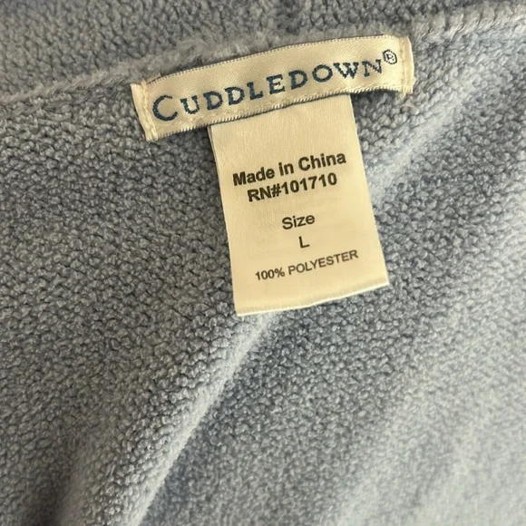 Ruffle Chenille Robe sky blue - Picture 6 of 6